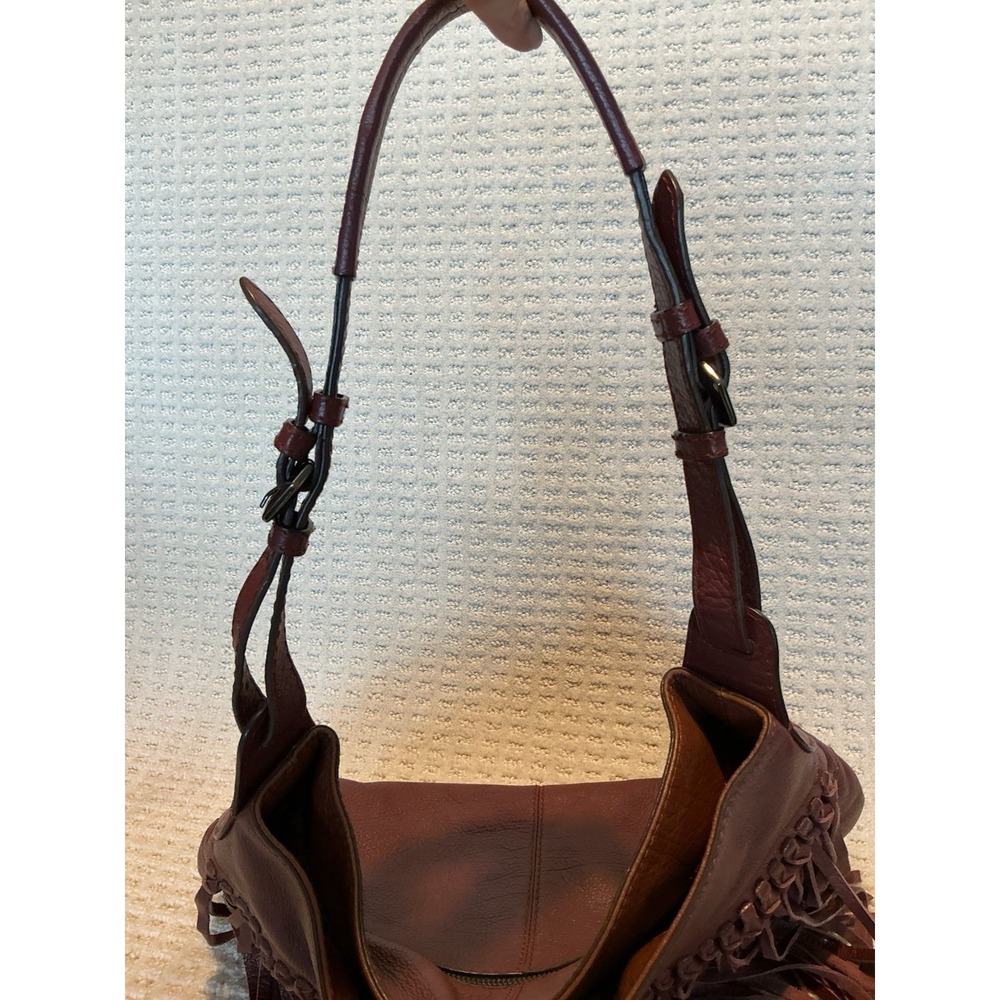 orYany Leather Fringe Handbag Shoulder Bag Hobo Western Rodeo Cowgirl - Picture 7 of 8